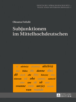 cover image of Subjunktionen im Mittelhochdeutschen
